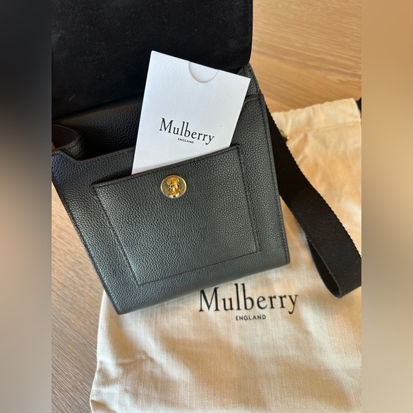 Mulberry Black Small Antony Classic Grain Leather NWT - Picture 12 of 16